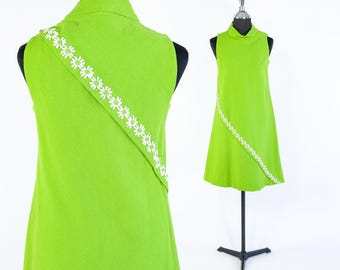 green emerald velvet dress Jingle Bell Bloom Twiggy Dress S GREEN