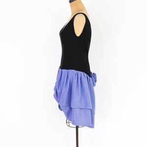 1990s Black & Blue Party Dress 90s Sleeveless Asymmetrical Dress fufi CLOBBER NAAS Medium image 3