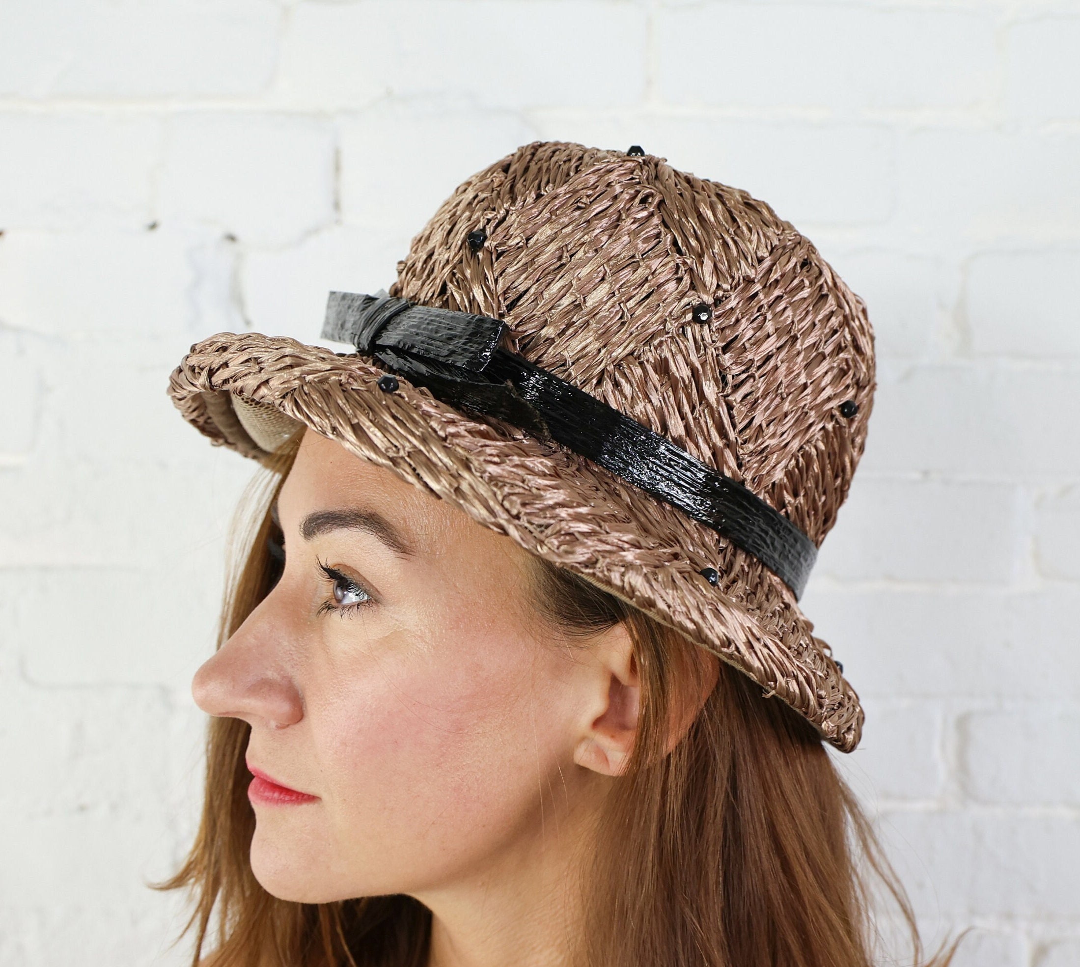 Vintage Mr. Martin Cream Raffia Pillbox Hat With Grosgrain Ribbon Straw Pillbox Hat - Etsy main image 3