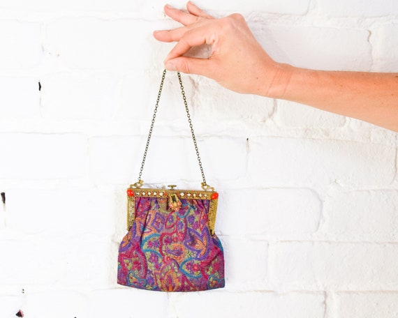 1900s Tapestry Evening Bag | Colorful Silk Tapest… - image 8