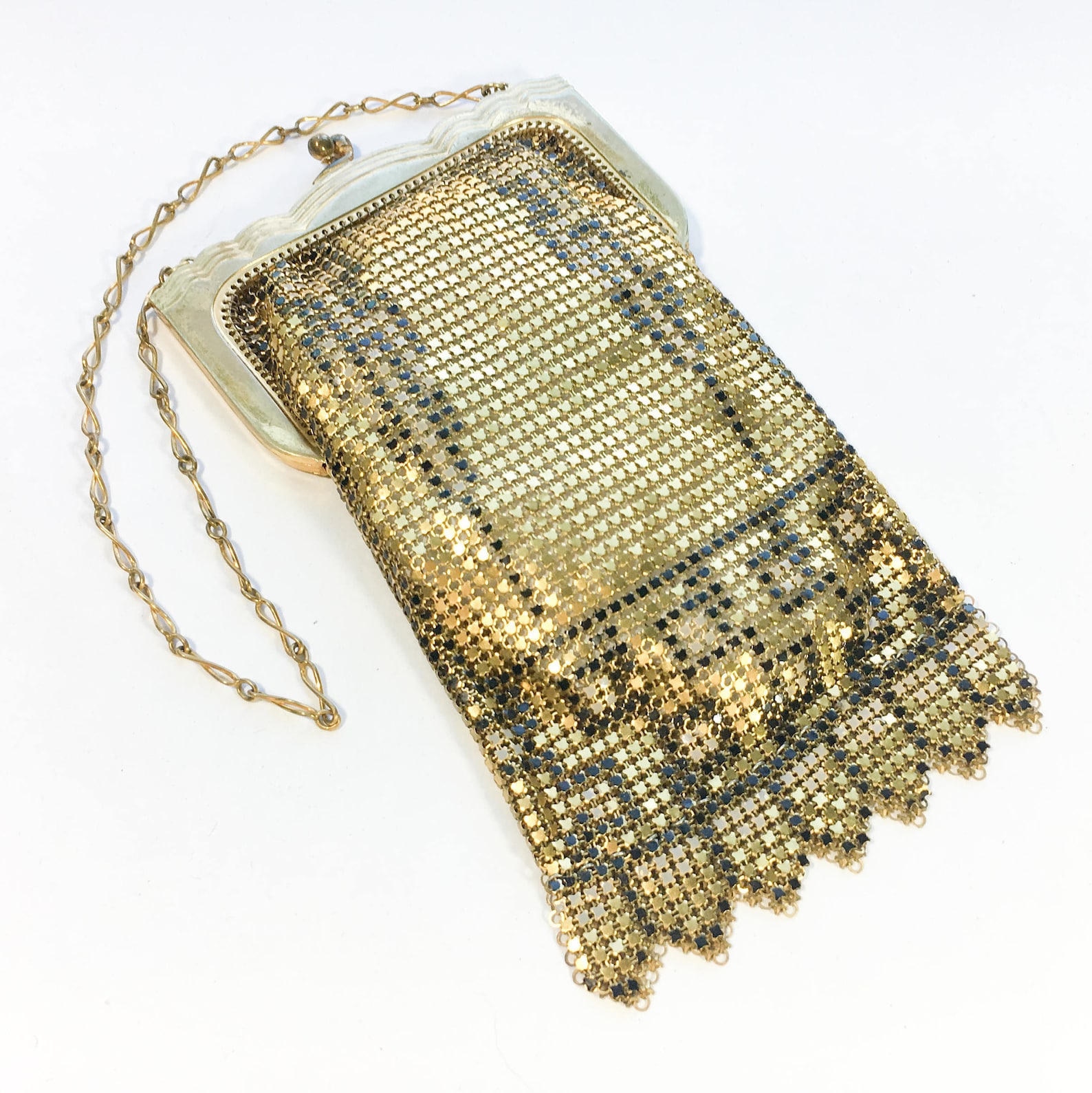 Mesh Handbag 1920s Gold Deco Mesh Handbag 20s Gold Mesh Evening Bag Purse | Etsy