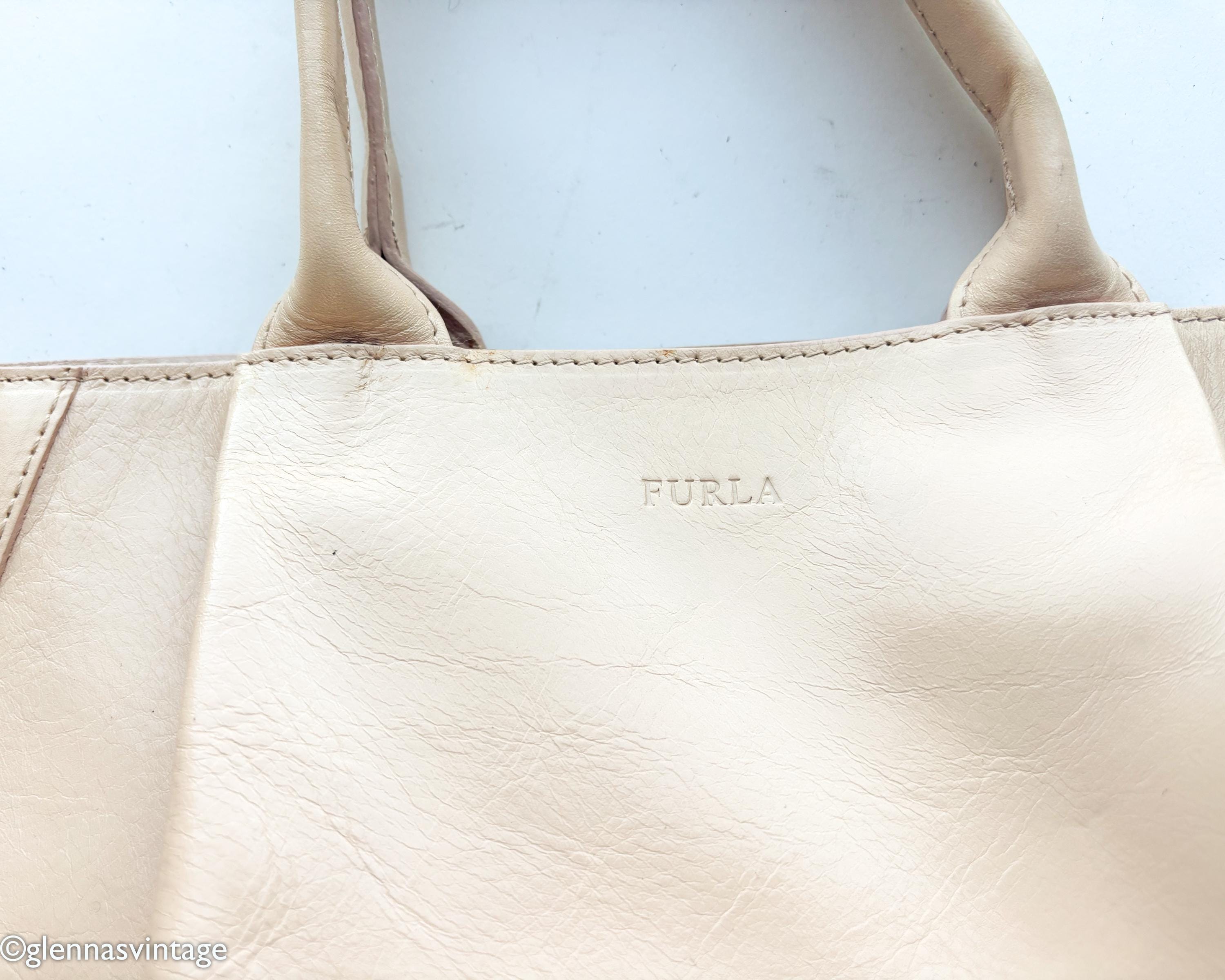 Furla Vintage Leather Convertible Shoulder Bag | 1990s Made in