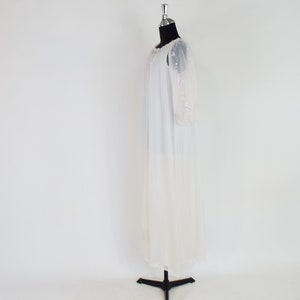 1950s White Long Peignoir Set 50s White Sheer Nylon Peignoir Miss Elaine Medium image 3