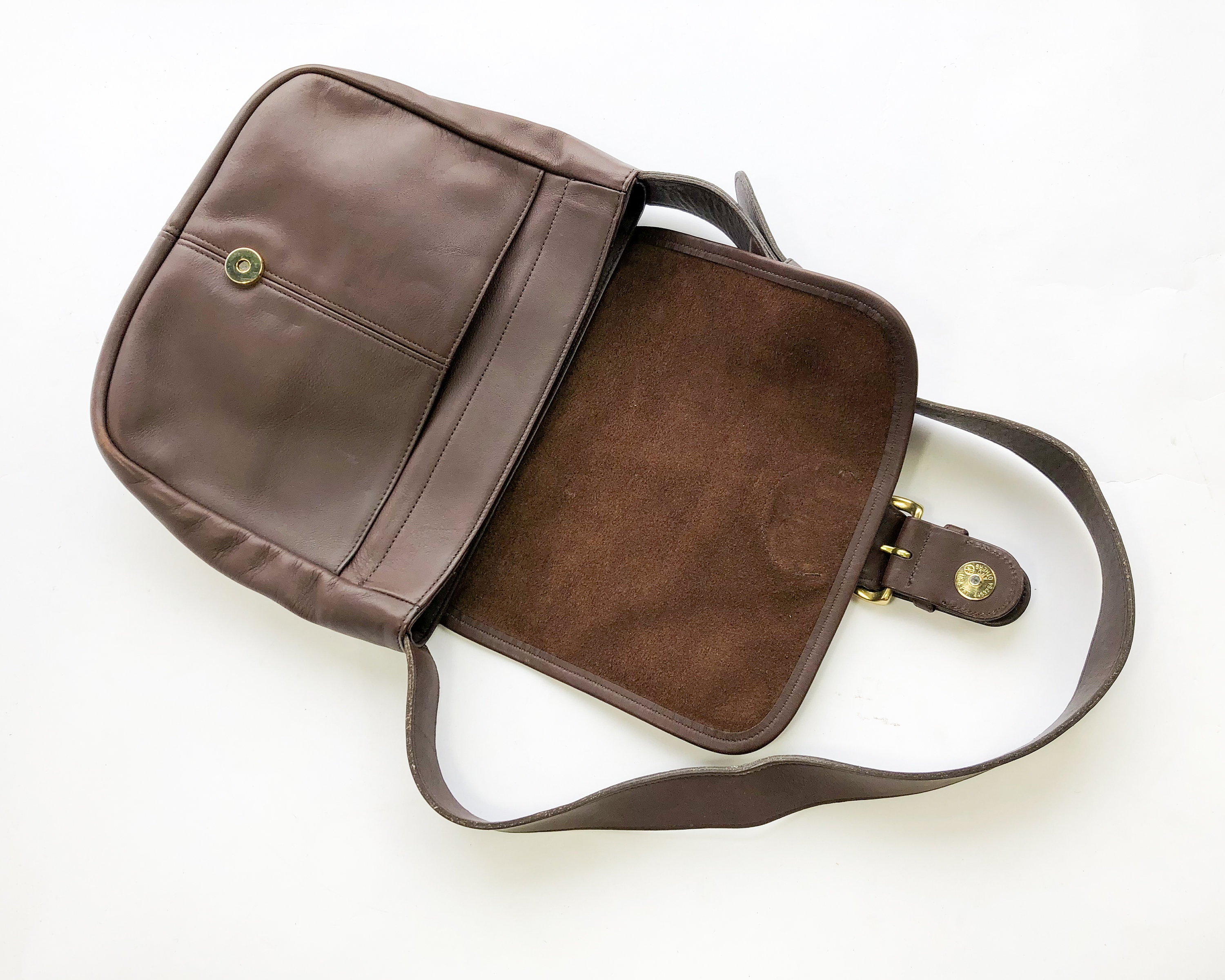 Coach | 1980s Dark Brown Leather Bag | 80s Brown Leather