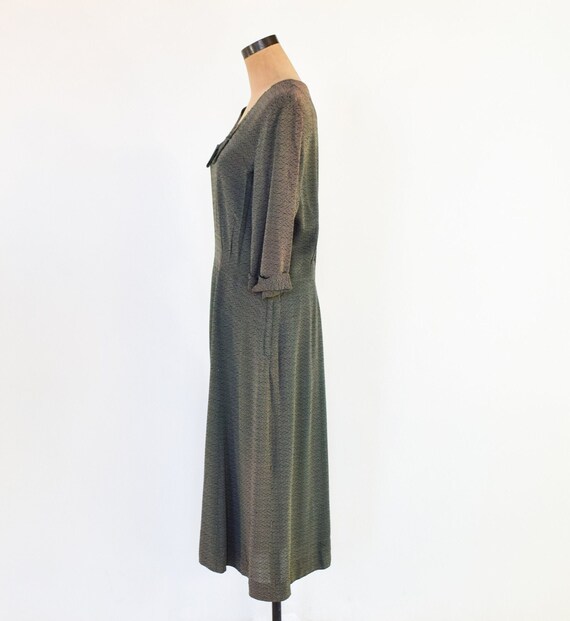 1940s Olive Green Dress | 40s Green Crepe Dress |… - image 5