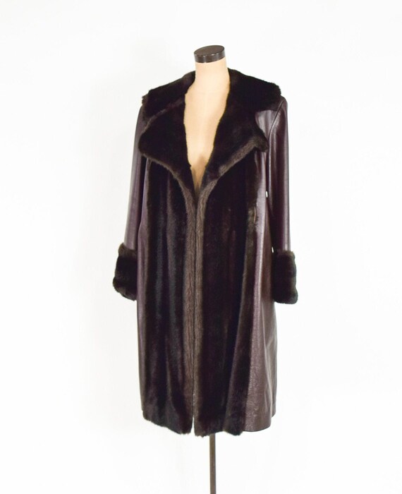Lilli Ann | 1970s Dark Brown Leather Coat | 70s B… - image 2