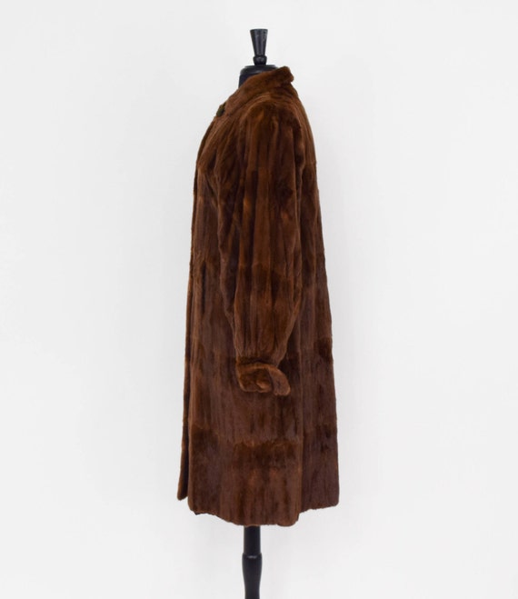 1940s Brown Full Length Mink Coat | 40s Brown Lon… - image 4