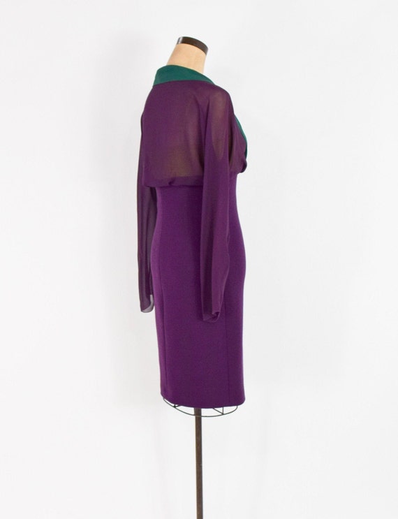 Versace | 1990s Purple Knit Dress | 90s Purple Kn… - image 4
