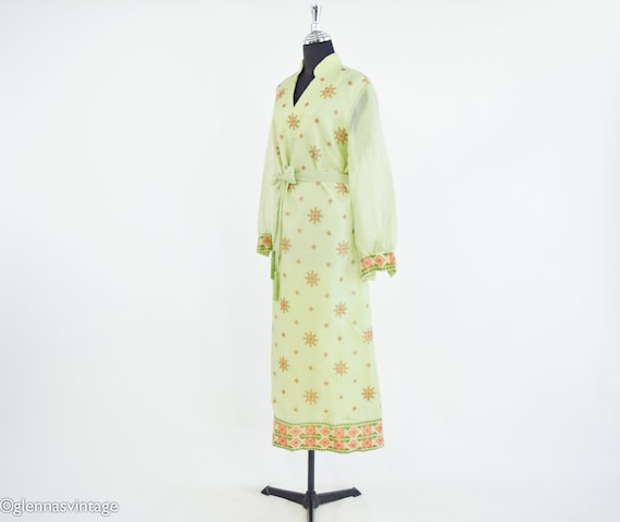 Alfred Shaheen | 1970s Green Screen Print Shift D… - image 10