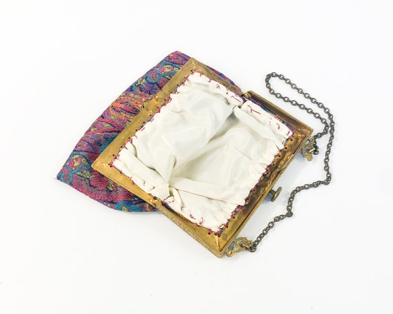 1900s Tapestry Evening Bag | Colorful Silk Tapest… - image 7