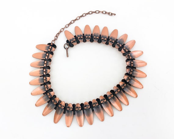 1950s Copper Necklace | 50s Copper Choker Necklac… - image 6