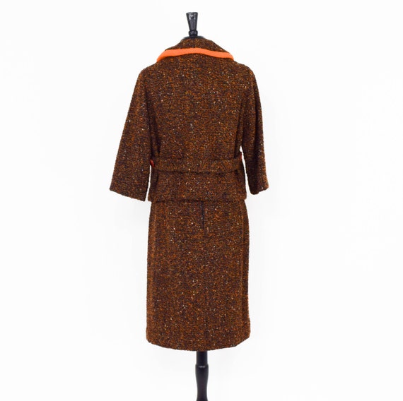 1960s Brown Wool Suit | 60s Brown Orange Wool 3 P… - image 5