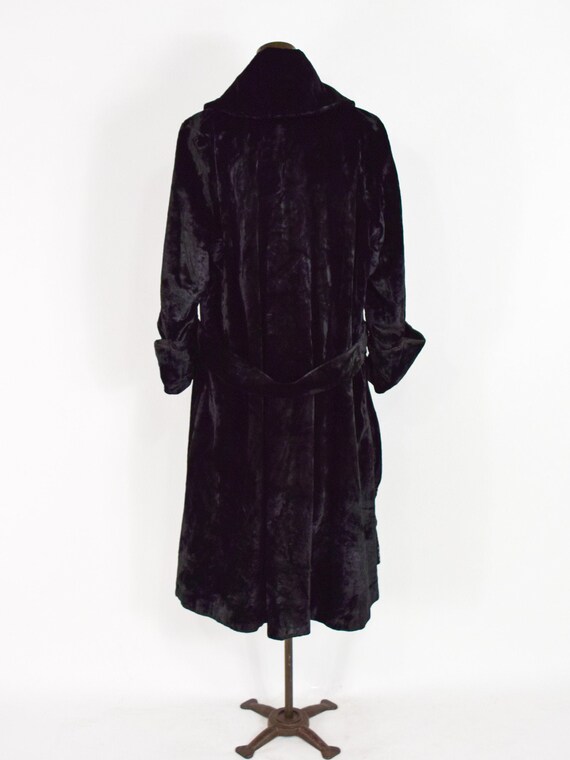 1900s Black Velvet Coat | Black Cotton Velvet Coa… - image 5