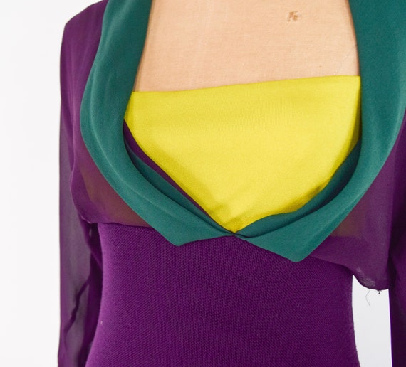 Versace | 1990s Purple Knit Dress | 90s Purple Kn… - image 9