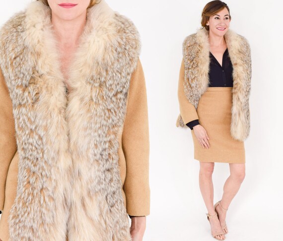 1960s Lilli Ann Camel Wool Suit | 60s Camel Fox Fu
