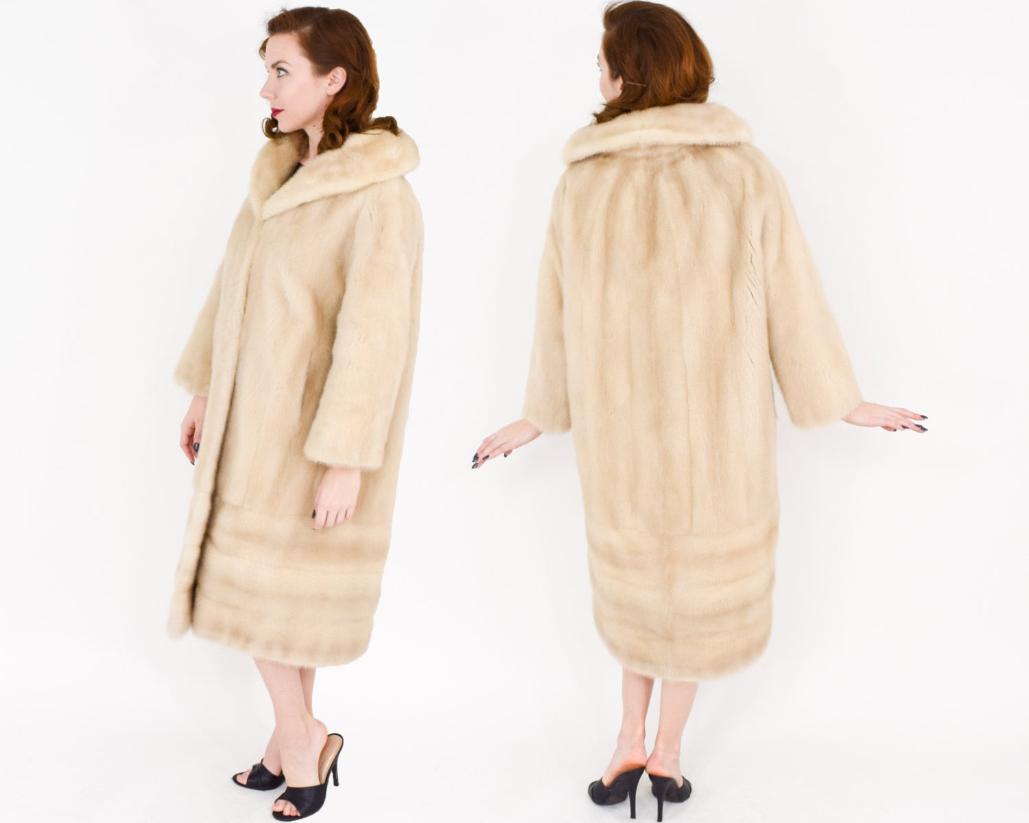 beige mink coat