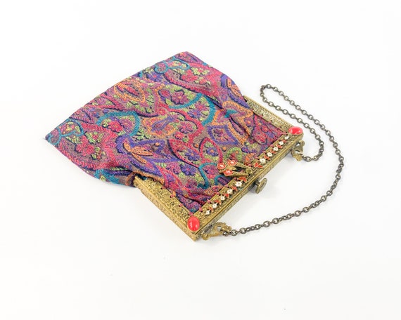 1900s Tapestry Evening Bag | Colorful Silk Tapest… - image 5