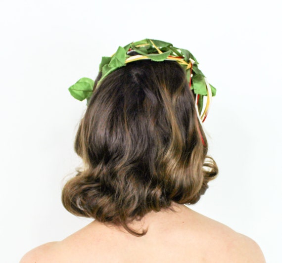 1950s Green Leaves Fascinator | 50s Garden Party … - image 6