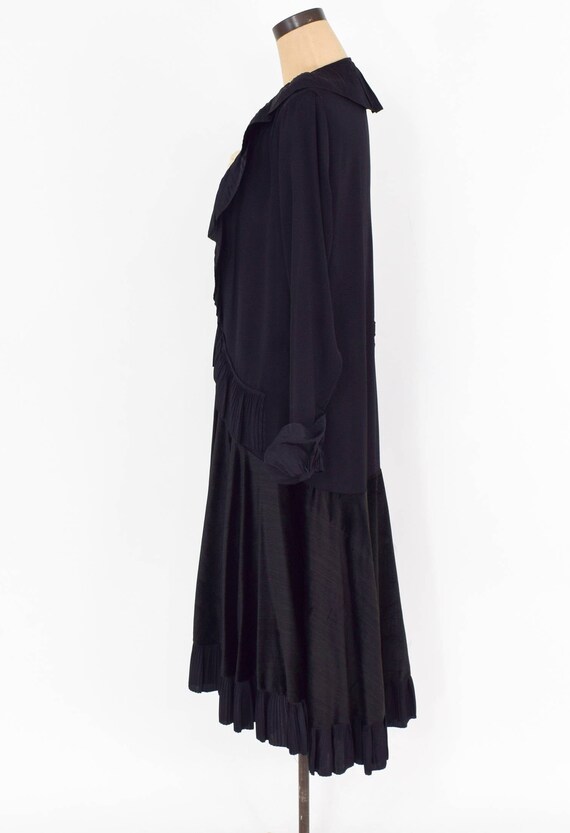 1900s Black Silk Dress | 1900s Black Silk & Velve… - image 7