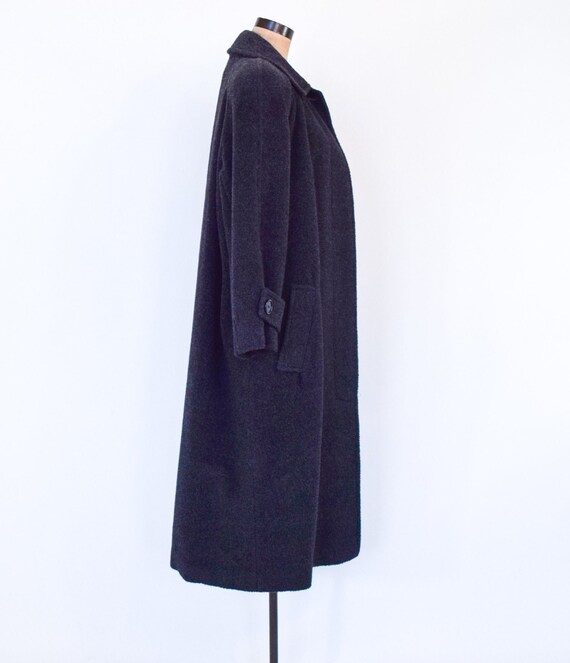 1980s Charcoal Wool Coat | 80s Gray Wool Coat | B… - image 3
