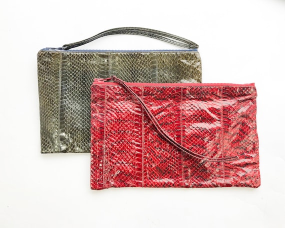 Red snakeskin purse outlet