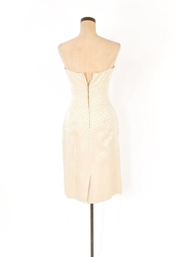 1950s Beige Brocade Sheath Dress & Jacket | 50s B… - image 6