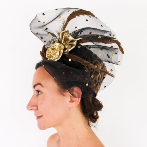 1980s Leopard Hat | Leopard Fascinator - image 5