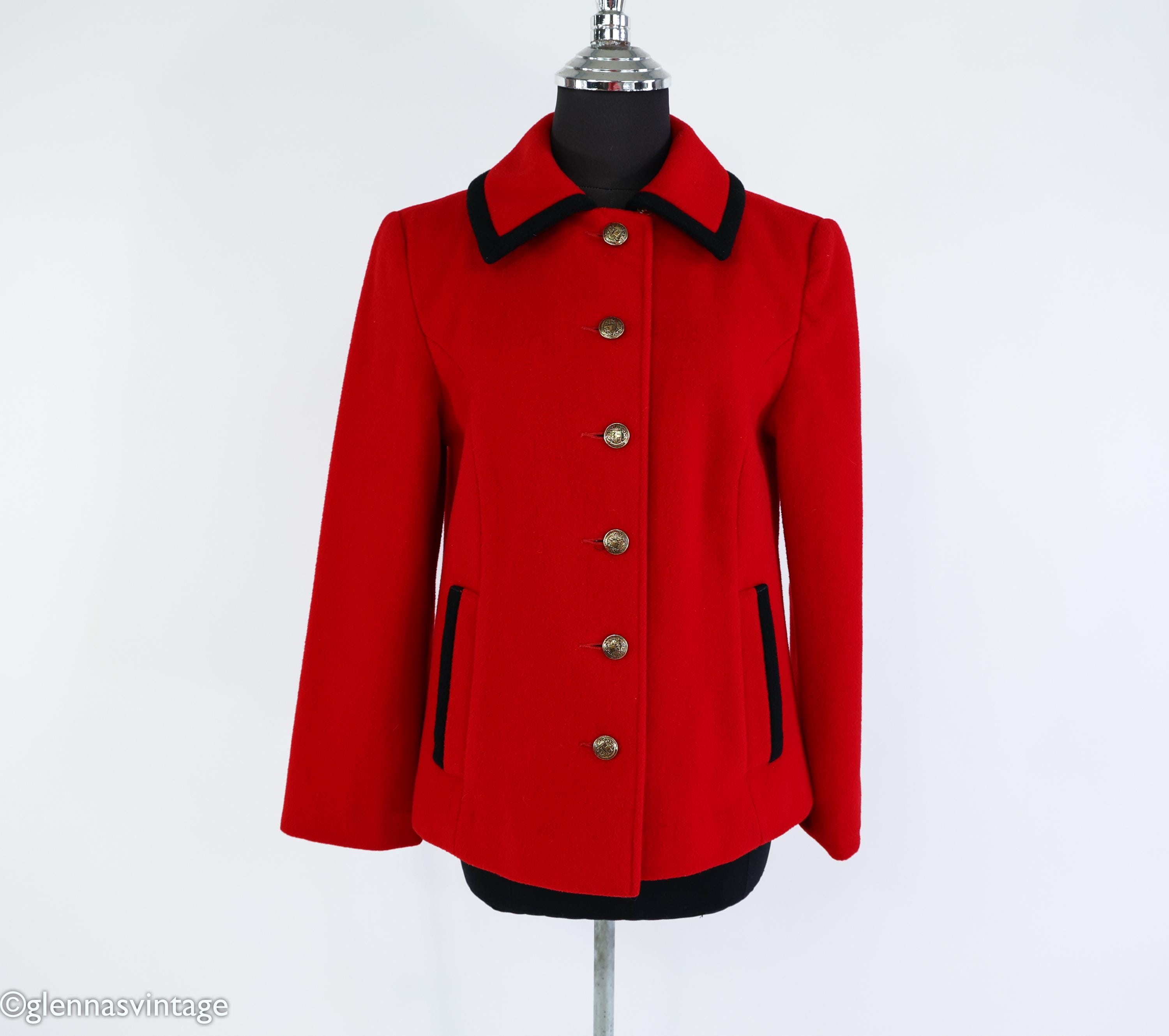 1950s Red Wool Short Jacket | Vintage Red Coat | Nordstrom, Medium