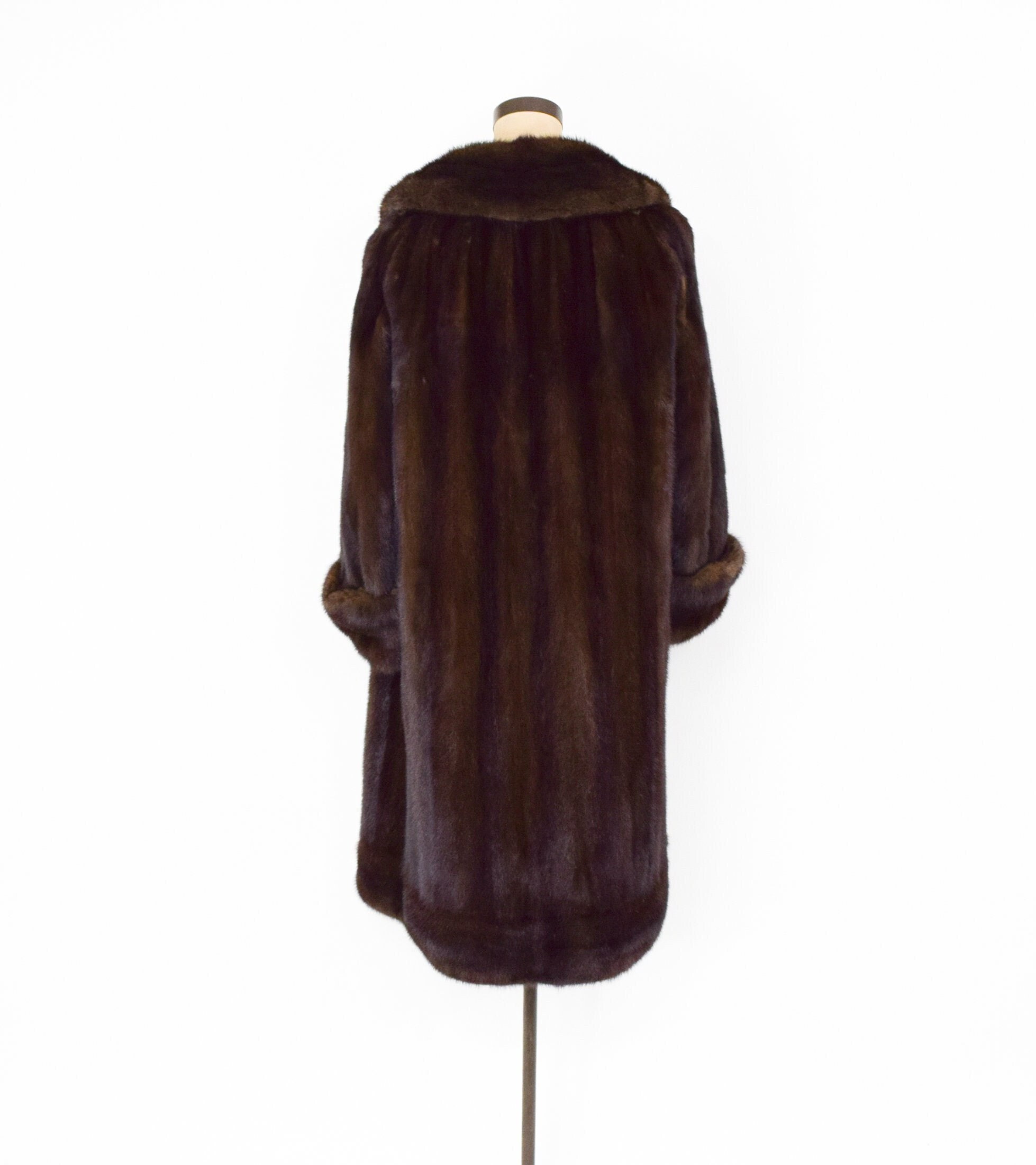 1950s Brown Mink Coat | 50s Full Length Mink Coat | John Bros