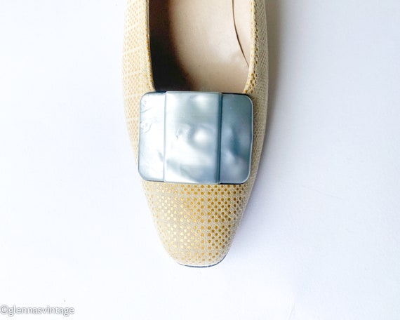 1960s Gray Lucite Shoe Clip | 60s Gray Plastic Sh… - image 5