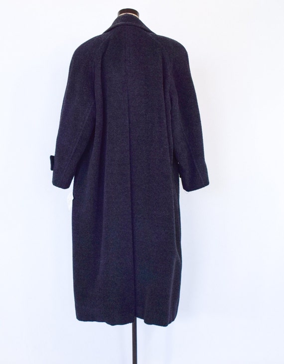 1980s Charcoal Wool Coat | 80s Gray Wool Coat | B… - image 4