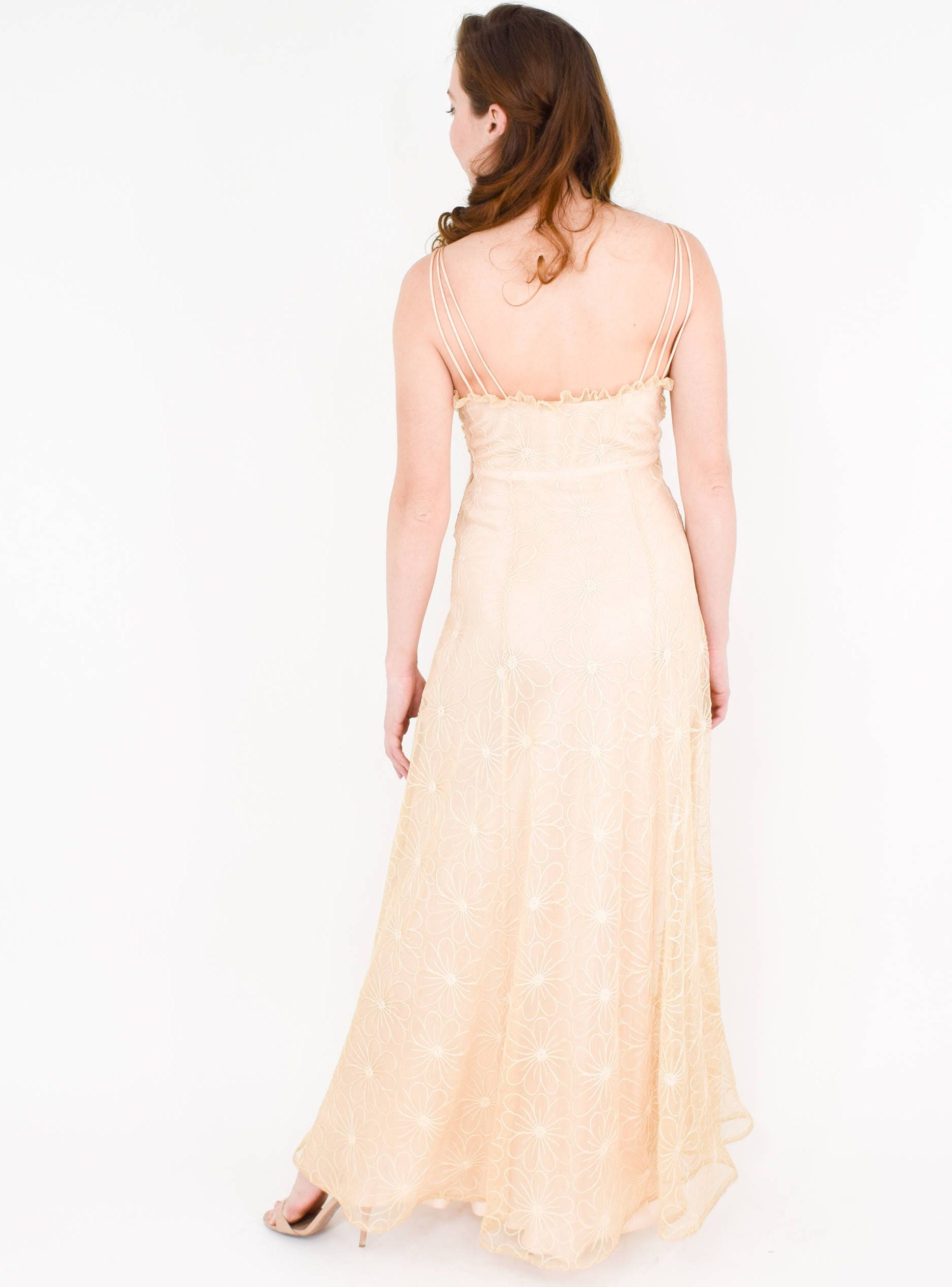 red long lace dress Fancy Red Lace Ivory Satin V-neck Wedding Dress Red