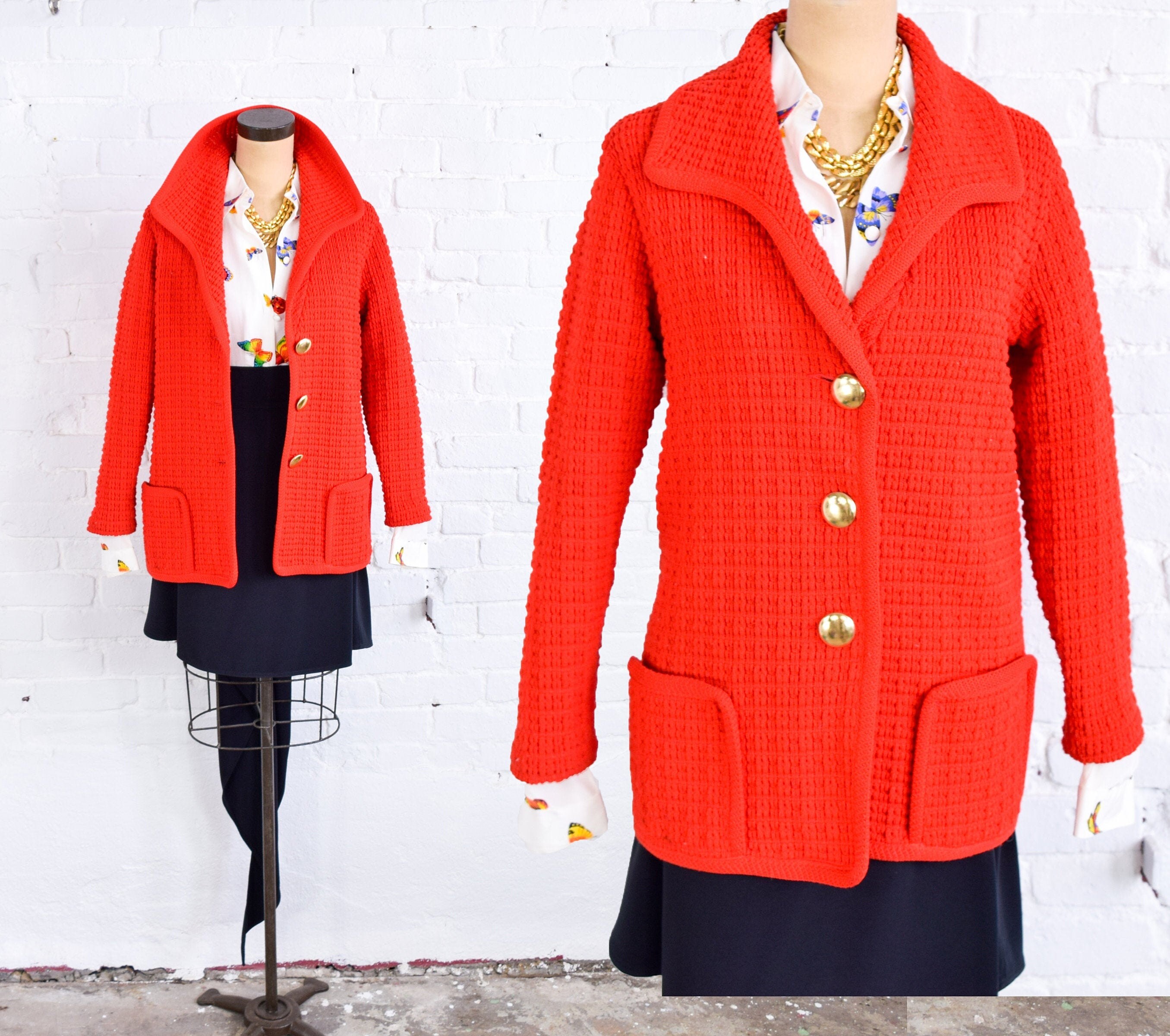 polyester knit sweater