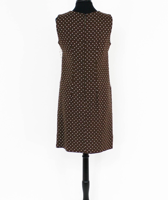Buy 1960s Vintage Brown Polka Dot Dress | Brown Sleeveless Cotton Shift,  Medium Online in India - Etsy