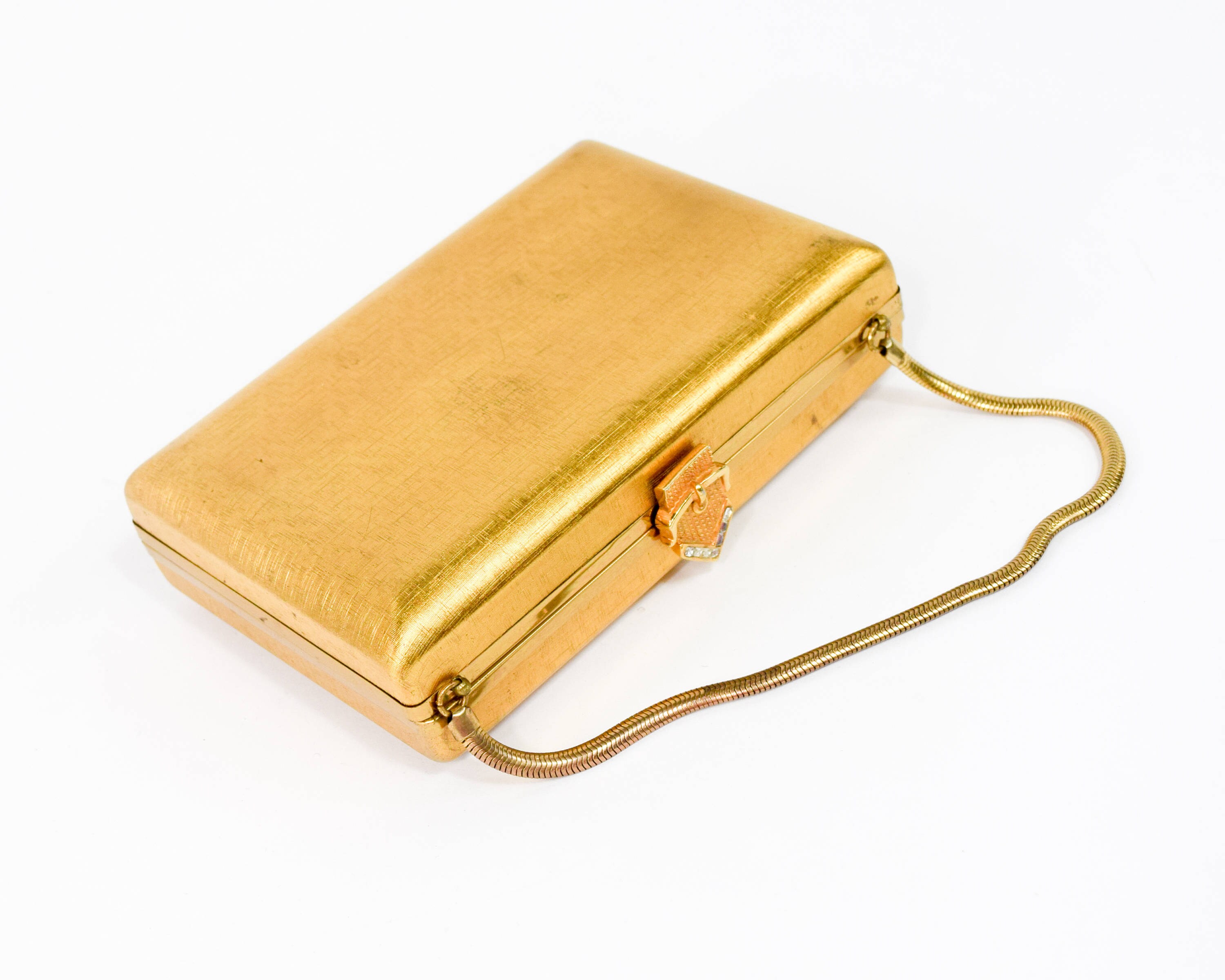 gold metallic clutch