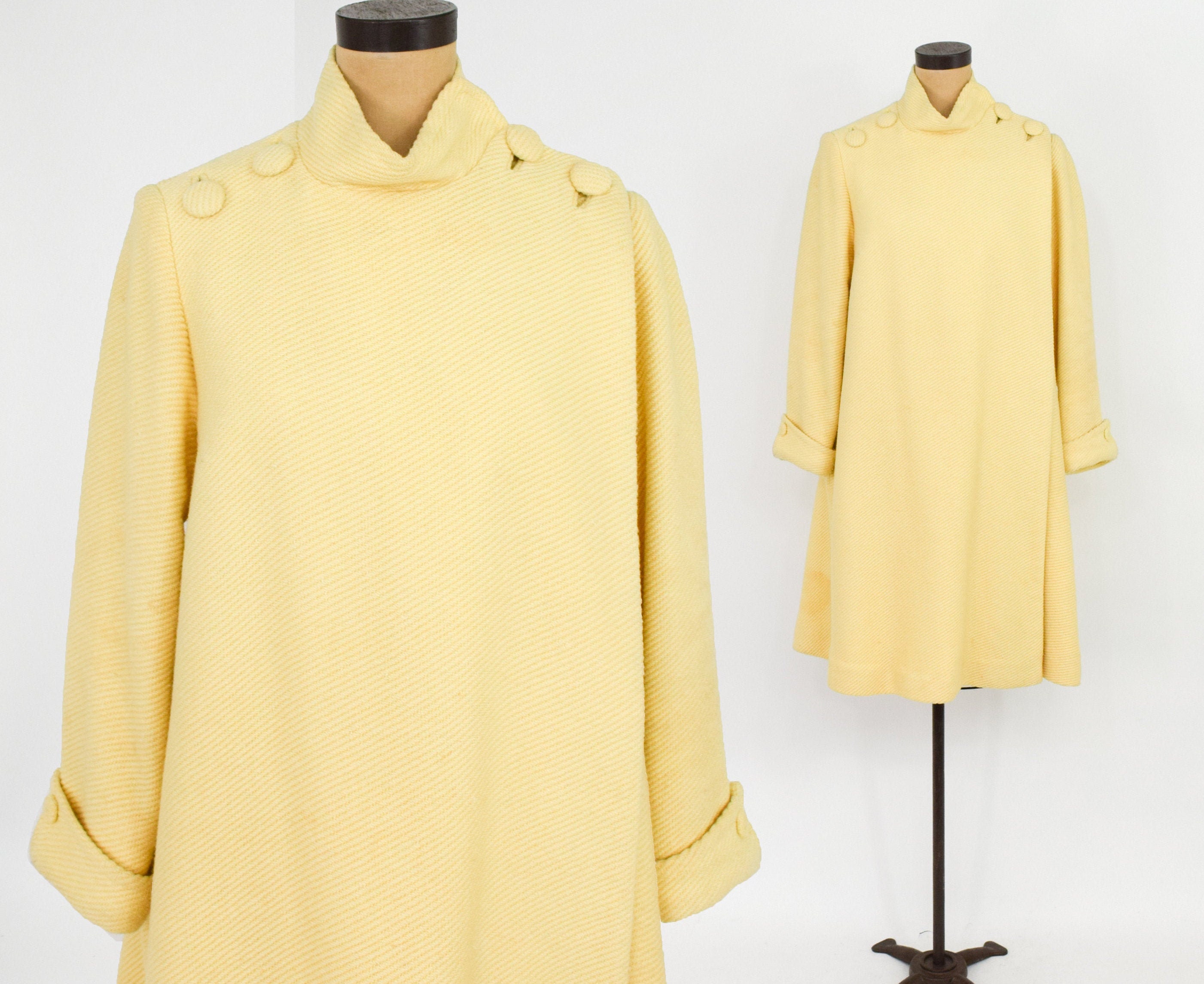 yellow swing coat