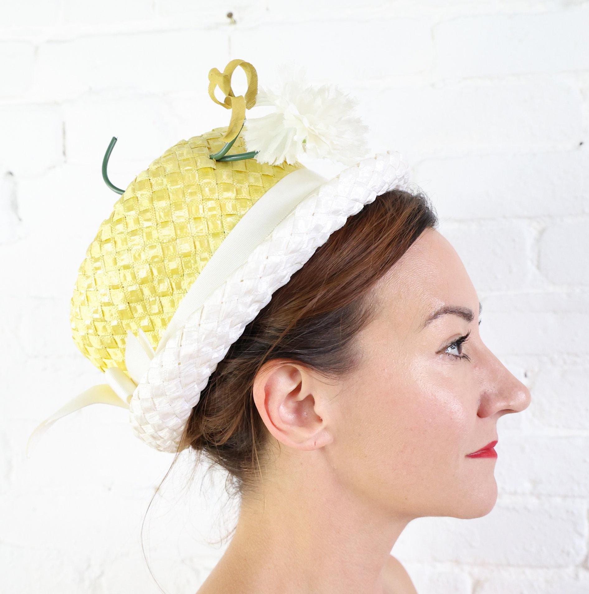 vintage 1960s embroidered pillbox hat 60s floral hat coralie applique coral silk Coralie Vintage Hat - Etsy Australia main image 2