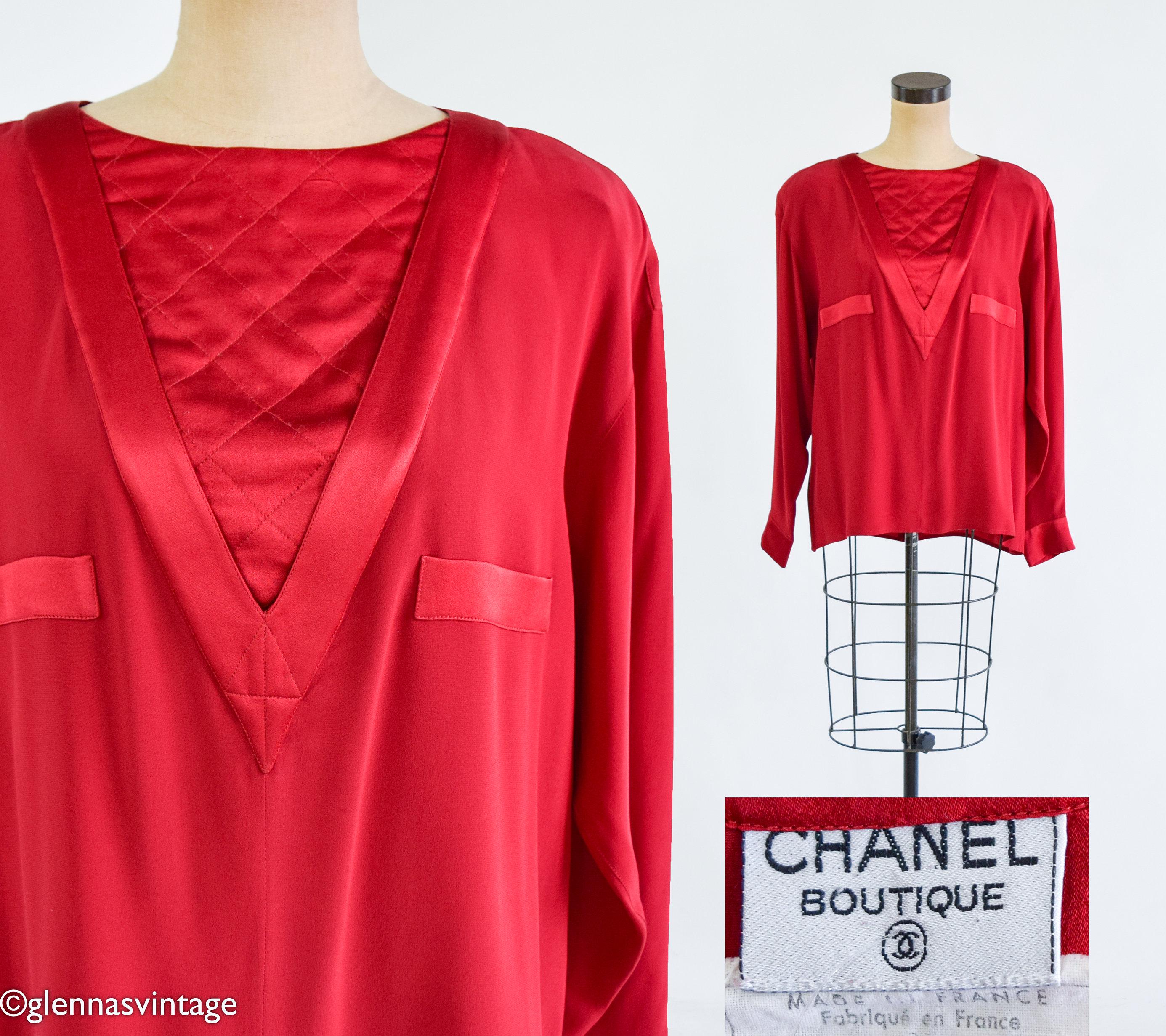 Chanel Silk Blouse - Etsy