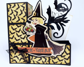 Trick or Treat stepped popup card