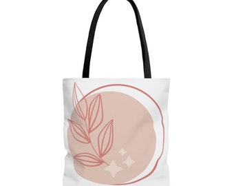 Sun Moon Tote Bag, Live by the Sun Love by the Moon, Boho Tote Bag