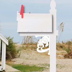Mailbox Bracket  - Manatee W/Baby Small 7x9 inch, Custom Mailbox, Coastal, Tropical, Outdoor Decor, Mailbox & Post Not Included