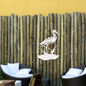Heron PVC Wall Art, Tropical Coastal Decor