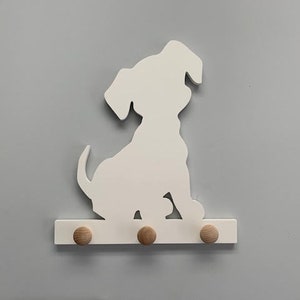 Coat Rack - Dog Cute Design Coat Rack, Entryway Organizer, Key Holder, Leash Holder, Leash Hook, Leash Hanger, Dog Leash, Custom Gift