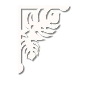 Monstera-brievenbusbeugel – buitendecoratie tropische kust (7 x 9 inch)