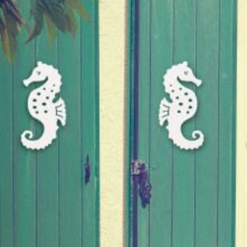 Shutter Embellishments Seahorse Wall Art X3 Pieces Small Etsy