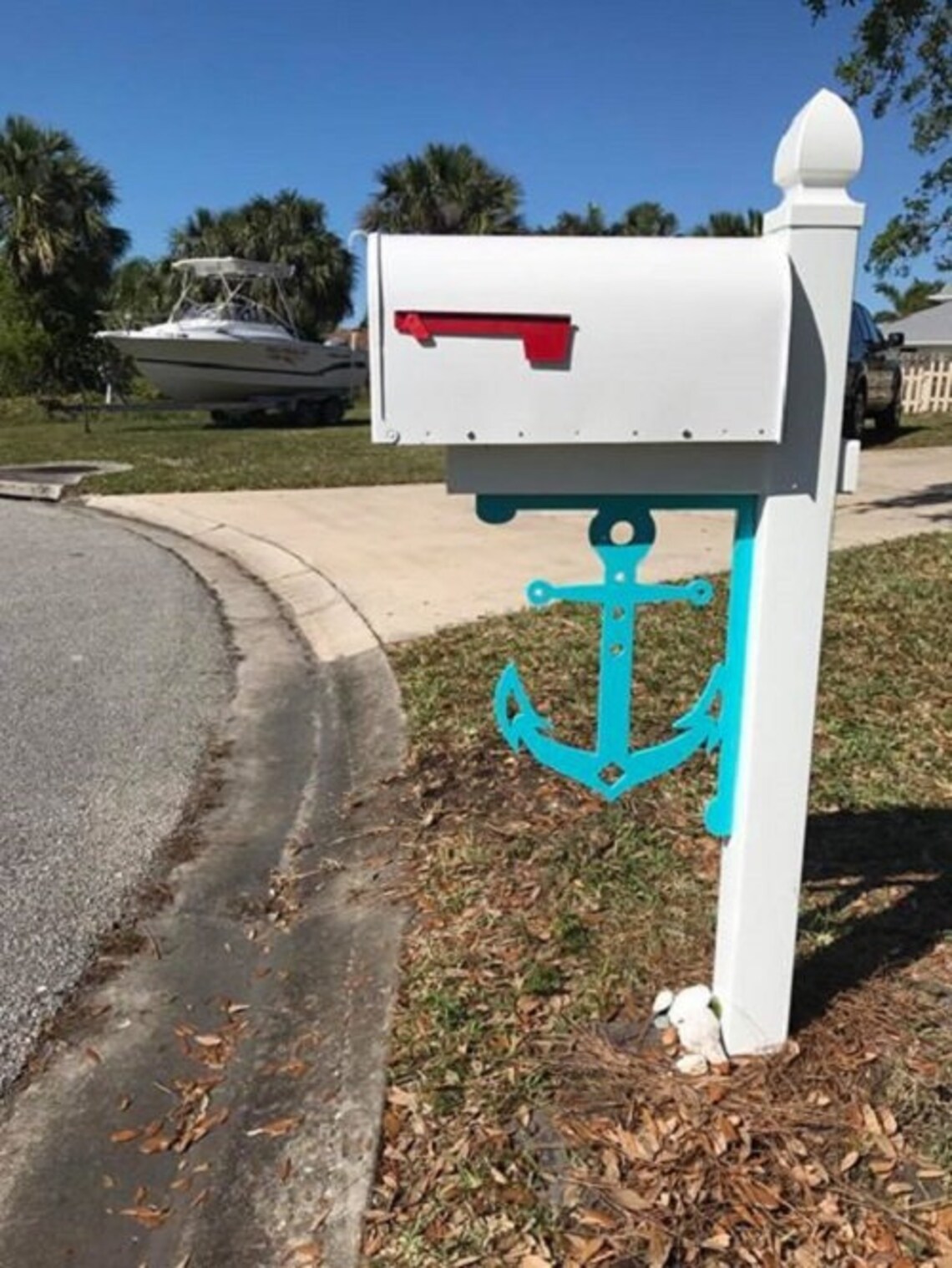 Mailbox Bracket Anchor Coastal Tropical Nautical Custom Etsy