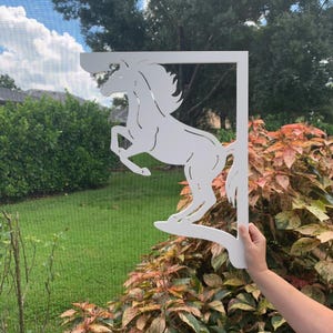 Mailbox Bracket  - Horse Large 16x21 inch, Custom Mailbox, Coastal, , Bracket, Outdoor Decor, Mailbox & Post Not Included