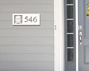 House Number Plaque Boxed - Adirondak, Address Plaque, Address Sign, Custom, Personalized, Housewarming Gift, Custom Gift, Outdoor Decor