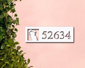 Golf Bag House Number Plaque - Custom Address Sign, Outdoor Decor