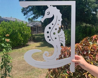 Mailbox Bracket  - Seahorse Original, Large 16x21 inch, Custom Mailbox, Coastal, , Outdoor Decor, Mailbox & Post Not Included